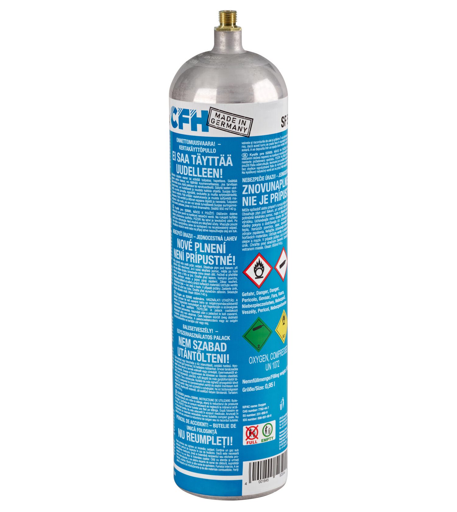 CFH SF 504 oxigén palack, 950 ml termék fő termékképe