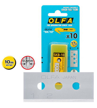 Olfa SKB-10/10B biztonsági kés penge, 17.8 mm, 10 db/csomag termék fő termékképe
