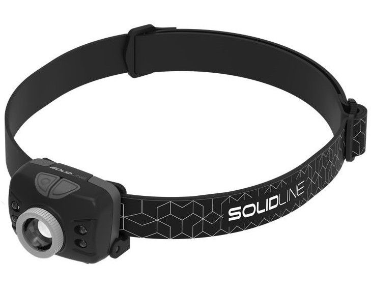 Solidline SH5 LED fejlámpa, fókusz, REDLIGHT, hand on/off, 3 x AAA, 350/220/100/20 lm (bliszteres) termék fő termékképe